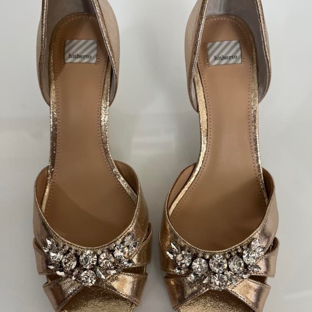 New Bhldn Martina Dorsays Goldor Size 7.5 | Color: Gold
